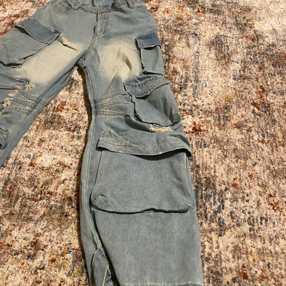 Fashion Nova Light Blue Denim Jumpsuit - Picture 6 of 10